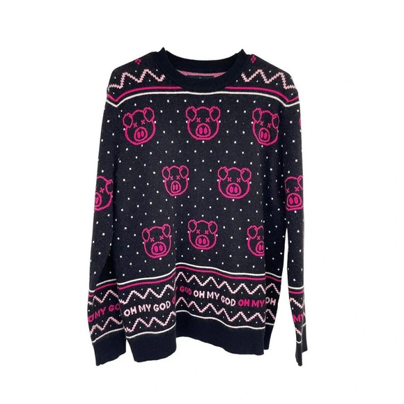 Shane Dawson Pig OH MY GOD Holiday Sweater Size Medium Merch - Picture 7 of 8
